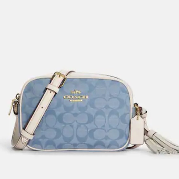 Authentic COACH Signature canvas/ smooth leather top zip Crossbody - Picture 2 of 11